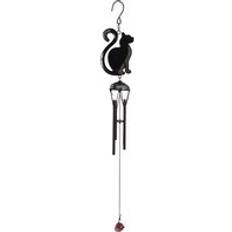 Lovely Cat Profile Windchime Black