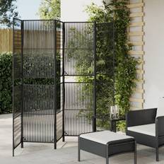Sort Rumdelere vidaXL 6 Paneler Polyrattan Sort Rumdeler