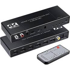 Hdmi switch 4 til 2 Nordic SGM-154 4X2 with Audio Extractor and ARC HDMI Switch