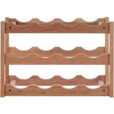 Cheap Wine Racks Premier Housewares Interiors Ph Arlo 3 Tier Walnut Wine Rack