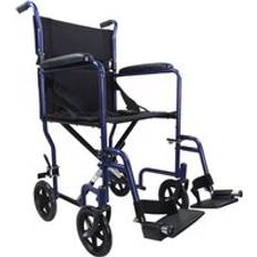 Wheel Chairs Aidapt Steel Compact Transit Wheelchair Blue