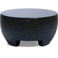 Outdoor Coffee Tables LuxenHome Mod Black Cement