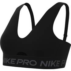 NIKE Schwarz BHs NIKE Pro Indy Plunge Women's Medium-Support Padded Sports Bra - Black/Anthracite/White