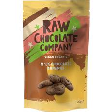 Sukkerfrie Chokolade The Raw Chocolate Company Milk Chocolate Bananas Sharing Bag 100g