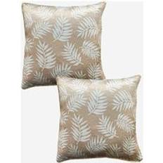 JD Williams Oakland Leaf Print of Cushion Cover Natural (43x43cm)