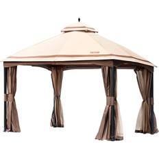 VEVOR Terrassenpavillon Hinterhofpavillonzelt 325 x 393 cm