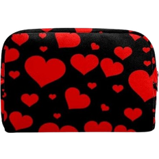 Red Heart Love Portable Bag - Black