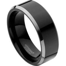 Tungsten Beveled Ring - Black