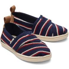 Toms Kids Tiny Blue Alpargata Navy Stripes Toddler Shoes