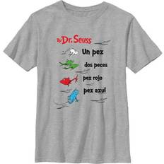 Dr seuss one fish two fish Fifth Sun Kid's Dr. Seuss One Fish Two Fish Red Fish Blue Fish Spanish Graphic Tee - Athletic Heather