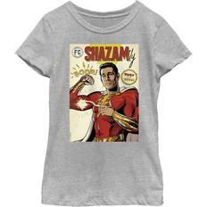 Fifth Sun Girls Youth Gray Shazam! Comic Book Cover T-Shirt