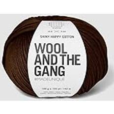 Brown Yarn Wool And The Gang Shiny Happy Cotton Knitting Crochet Yarn, 100g