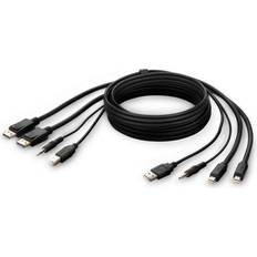 TAA Dual-Head MiniDP to DP KVM Combo Cable 3m IN