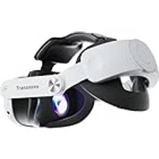 TRANSNOVO Huvudrem Kompatibel med Meta Quest 3, VR-tillbehör för Oculus Quest 3, Enknappsfällbar Lättvikts Elite-rem, Förbättrad Komfort och Stöd för Spelimmersion