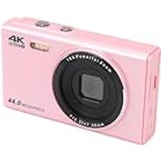 BROLEO 4K digitalkamera, 44 MP 6 cm IPS-skärm 16 x digital zoom 4K kompakt kamera fyllning för fotografering för tonåringar rosa