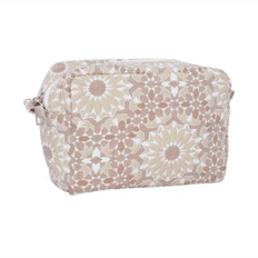 Cosmetic Bags on sale Gisela Graham Pink/ecru Mosaic Jacquard Cosmetic Pouch