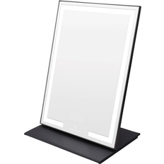 Makeup Mirrors Ivy Bronx Gatze Lumiere Touch Pad Pro Makeup Mirror, Small Rectangle Mirror w/ LED Strip Lights & Touch Sensor in Black 11.81 W in s- Black