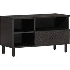 Iron TV Benches vidaXL Cabinet Black 80 x 33 x 46 cm TV Bench