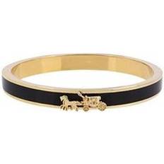 Coach Horse & Carriage Enamel Bangle, Gold/Black