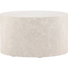 Venture Design York Sofa Table Ø80 cm Beige Soffbord