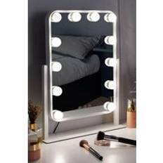 Living and Home Hollywood Vanity Makeup Mirror with 12 Bulbs White Size