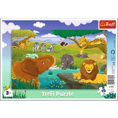 Jigsaw Puzzles Trefl 15 Piece Kids Infant Savanna Jungle Wild Animals Frame Floor Jigsaw Puzzle