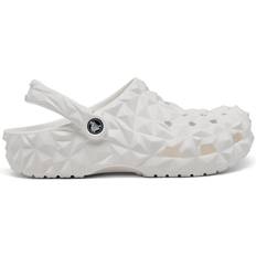 Sintetico Pantofole da Esterno Crocs Classic Geometric Clog - White