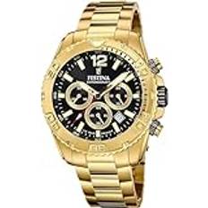 Festina Armbanduhr, F20684/4 Timeless Chronograph, Gold