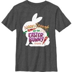 Fifth Sun Boy Crayola Neon Carrot For The Easter Bunny Graphic Tee Charcoal Heather