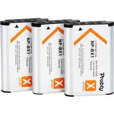Sony 1800mah For sony NP BX1 NP-BX1 Battery Charger For Sony DSC-RX100 X3000 IV HX300 WX300 HDR-AS15 X3000R MV1 AS30V HDR-AS300 3 pcs battery