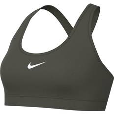 Nike Swoosh Light Support Women's Non-Padded Sports Bra - Cargo Khaki/White