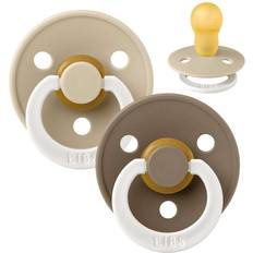 Bibs Rund Colour Sut 2-Pak Str. 3 Naturgummi GLOW Vanilla/Dark Oak