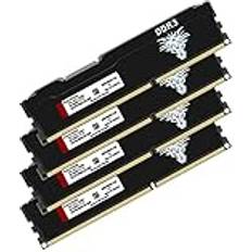 Yongxinsheng DDR3 32 GB Kit 8 GBx4 Desktop RAM 1 600 MHz PC3-12800 UDIMM Non-ECC Obuffered 1,5 V 2Rx8 Dual Rank 240 Pin CL11 PC datorminne uppgradering moduler arbetsminne kit svart