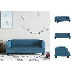 vidaXL Sofa Til Børn 80x45x30 Cm Velour Blå