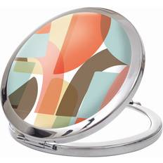 Retro Print Travel Double Side Makeup Folding Compact Mirror
