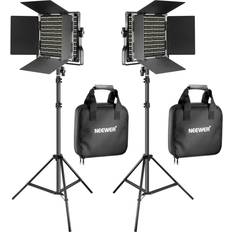 Neewer 2 Pack Bi-Color 660 LED Video Light and Stand Kit