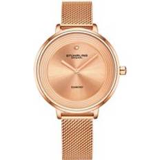 Stührling Original Ure Stührling Original Symphony 3946 Mesh Diamond with Brushed Finish and Diamond Accents Rose Gold One Size