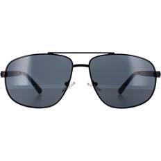 Guess Men Sunglasses Guess Aviator Mens Shiny Black Smoke