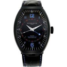 Montres De Luxe Montres de Luxe Black Leather One Size