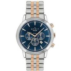 Gents Polished Silver & Rose Gold Chronograph Bracelet