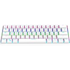 Dsport K33 White Mechanical Keyboard 61-key Blue and Black Tea Switches Dual-mode RGB Windows/