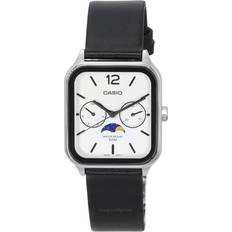 Casio Standard Analog Moon Phase Leather White MTP-M305L-7A