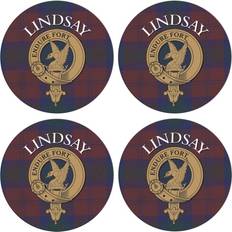 I Luv LTD Round Clan Name Cork Backed Coaster