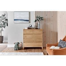 Oak Furnitureland Chest of Drawers Oak Furnitureland Natural Oak 5 Chest of Drawer