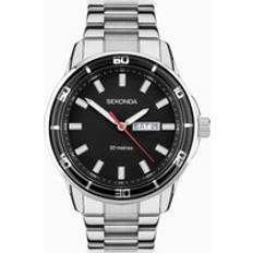 Sekonda Midnight Men’s Silver Alloy Case & Bracelet with Black 30204