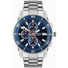 Sekonda Men Wrist Watches Sekonda Midnight Chronograph Men’s Silver Alloy Case & Bracelet with Blue 30207