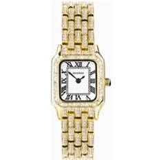 Sekonda Watches Sekonda Monica Ladies Gold Alloy Case & Full Stone Set Bracelet with White 40661