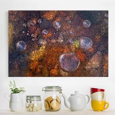 Abstract Framed Art Klebefieber Abstrakt Querformat Winter Bild