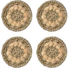 Garden Trading Set of 4 Bayford Woven NATURAL Coaster 4pcs