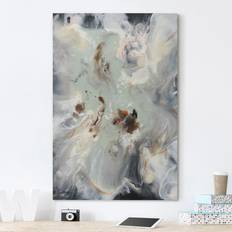 Abstract Framed Art Klebefieber Abstrakt Gezeiten IV Bild